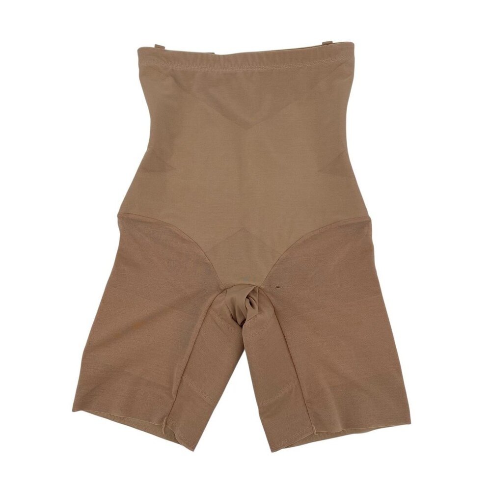 Honeylove High-Waist Shaping Shorts in Tan